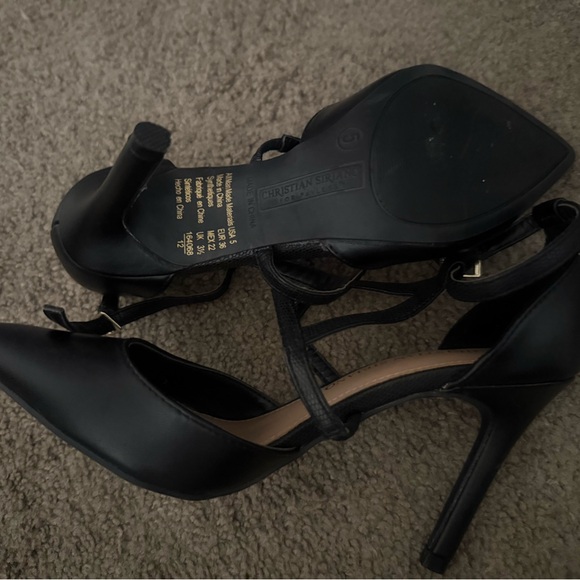 NEW -Christian Siriano Black Strappy Heels - Picture 4 of 5